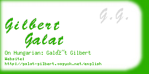 gilbert galat business card